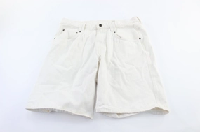 Street Inspired Brittania White Denim Shorts
