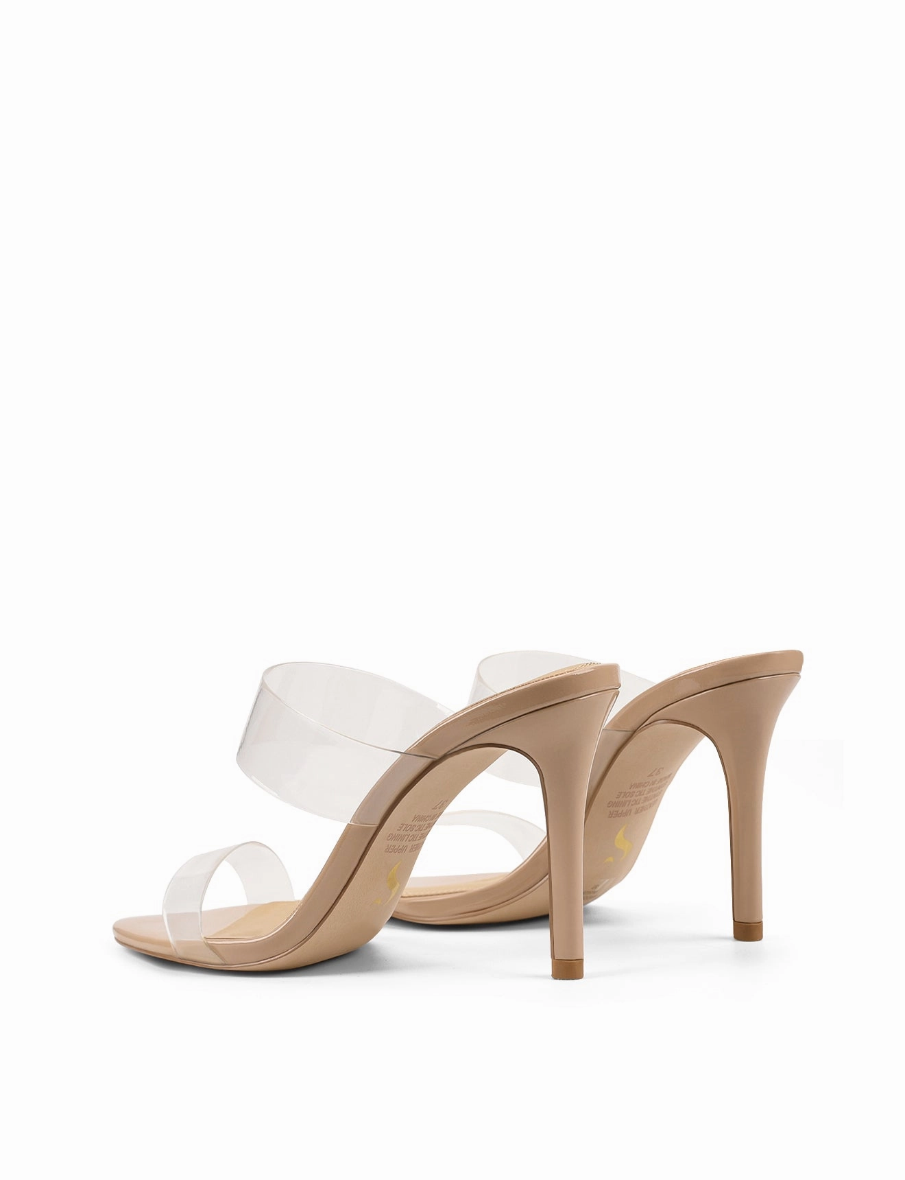 Brooklyn Stiletto Mules - Seashell Pat Lther & Vinylite Core Style Pick