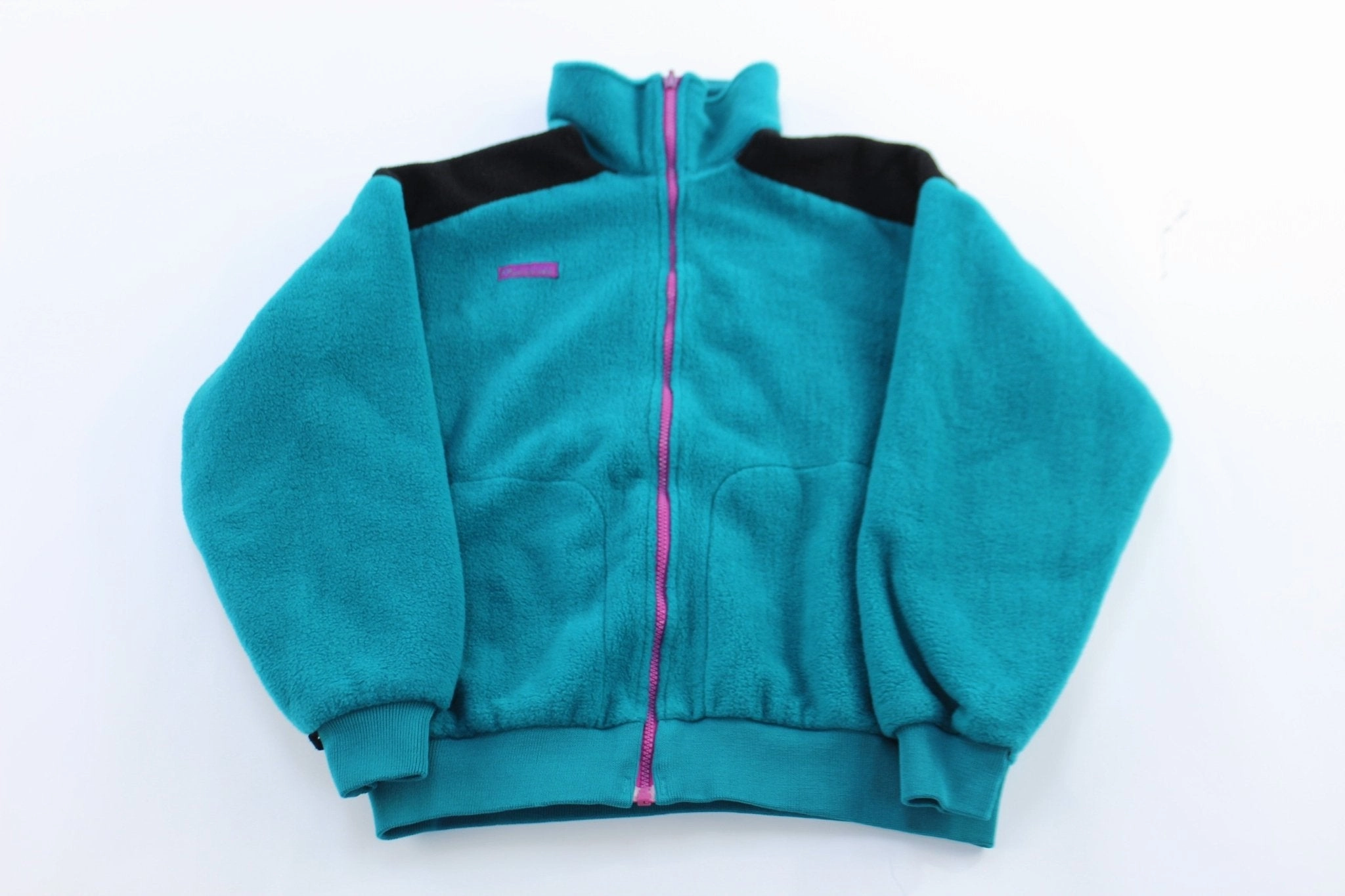 Women's 90's Columbia Teal & Black Zip Up Jacket Weather Guard Gear