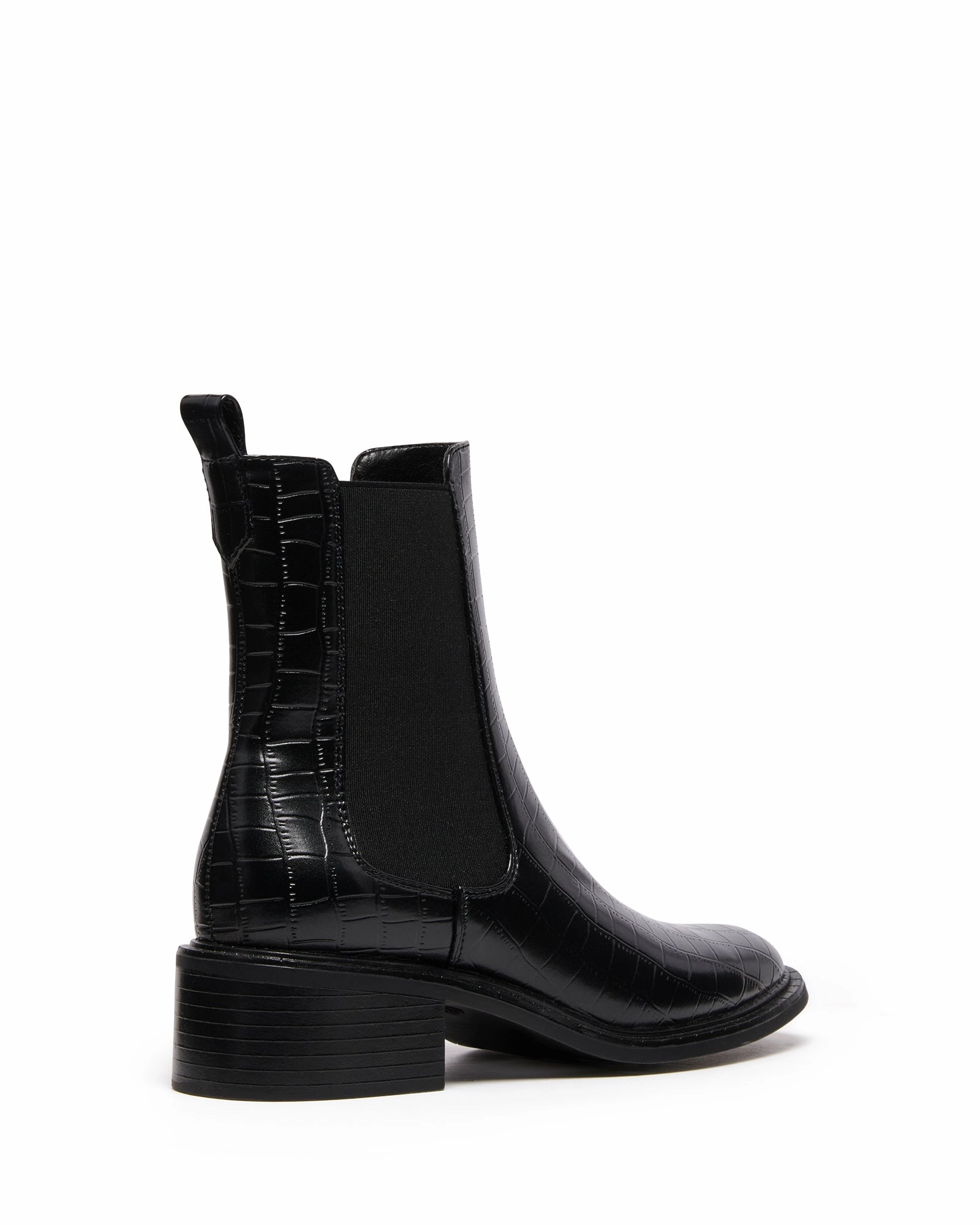 Machine washable All-Weather Boots Stable Ankle Boot Black Croc