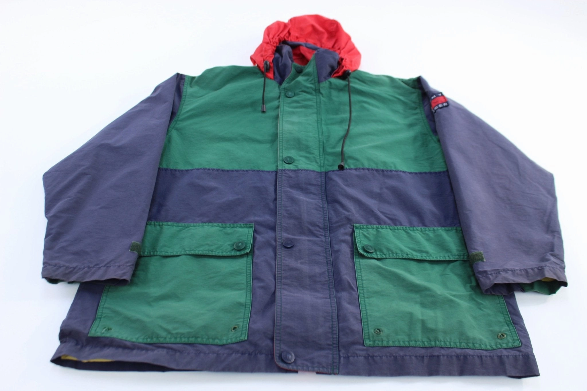 Winter Coat Tommy Hilfiger Logo Patch Color Block Jacket