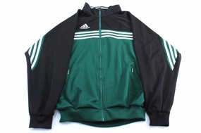 Adidas Embroidered Logo Black, Green, & White Track Jacket suitable for extreme sports Base Insulation
