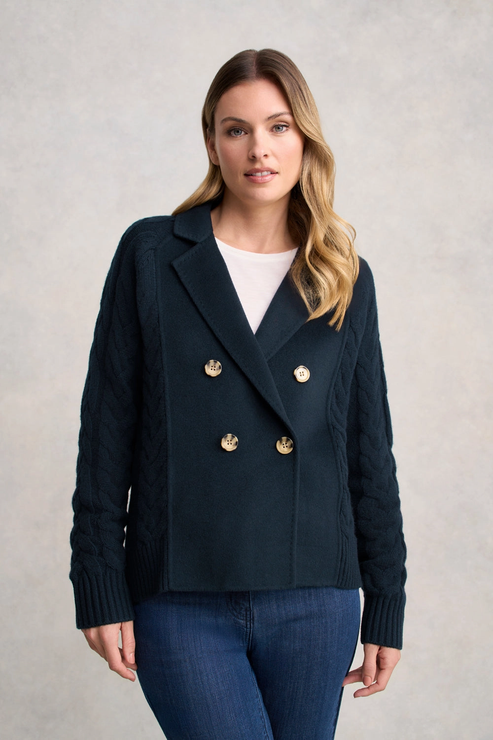 Everyday Look Multi Purpose Loops Cable Mix Jacket - Ink