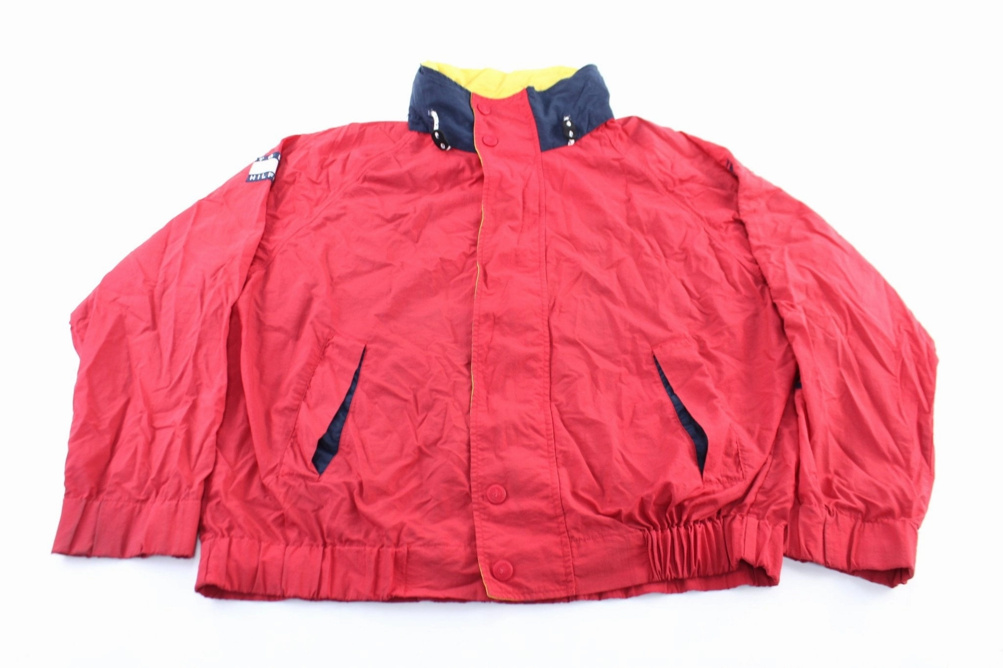Tommy Hilfiger Embroidered Logo Red Zip Up Jacket Notebook