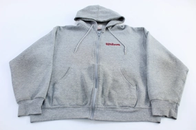 Shock Absorbent Padding ski holiday Vintage Wilson Embroidered Logo Grey Full Zip Jacket