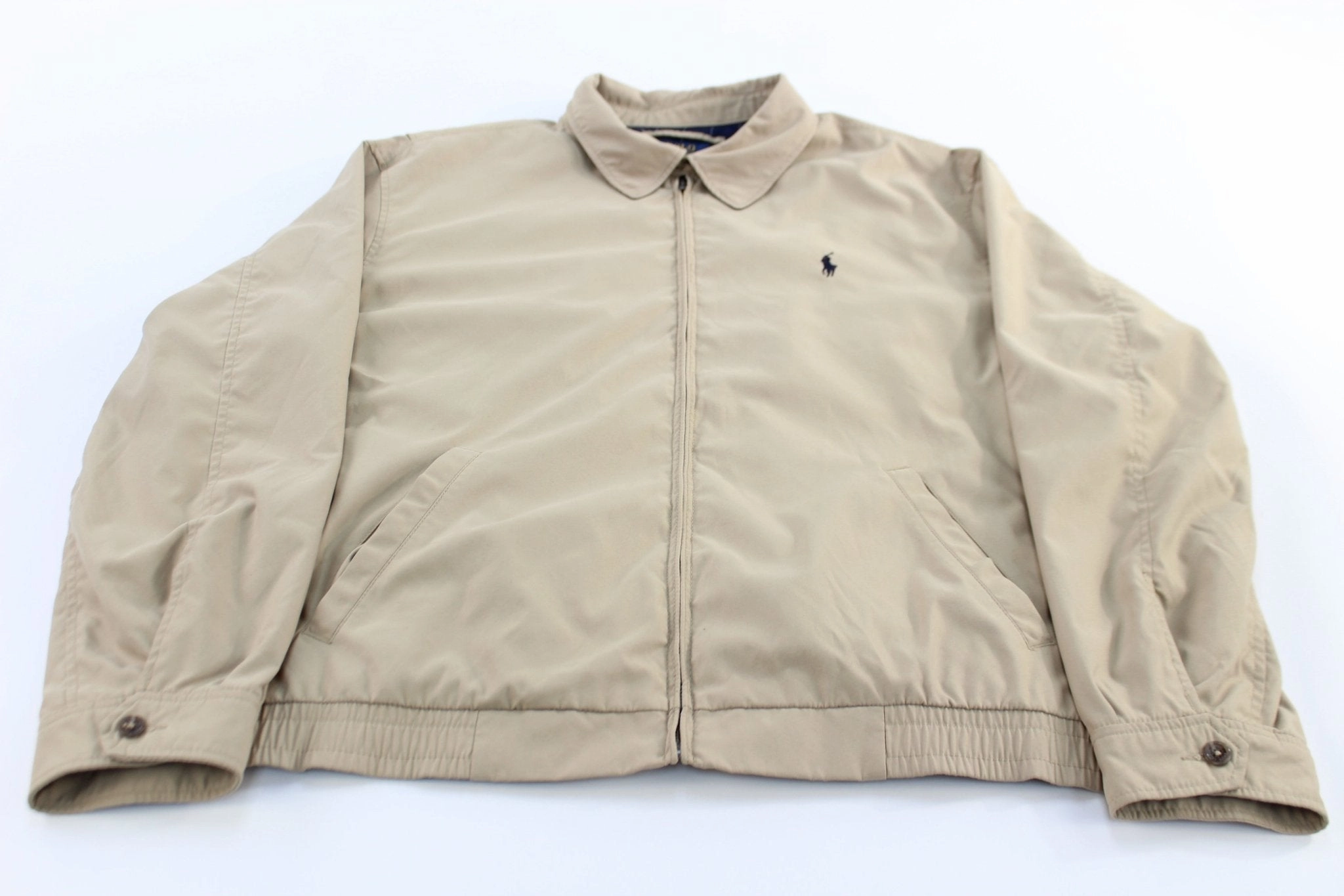 Budget - friendly Polo by Ralph Lauren Embroidered Logo Khaki Zip Up Jacket