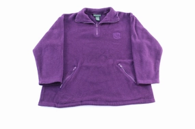 Signal Women's Ralph Lauren Embroidered Purple Fleece Pullover