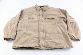 Carhartt Logo Patch Beige Arctic Traditional Zip Up Jacket Dynamic Wear Comfortable Layer