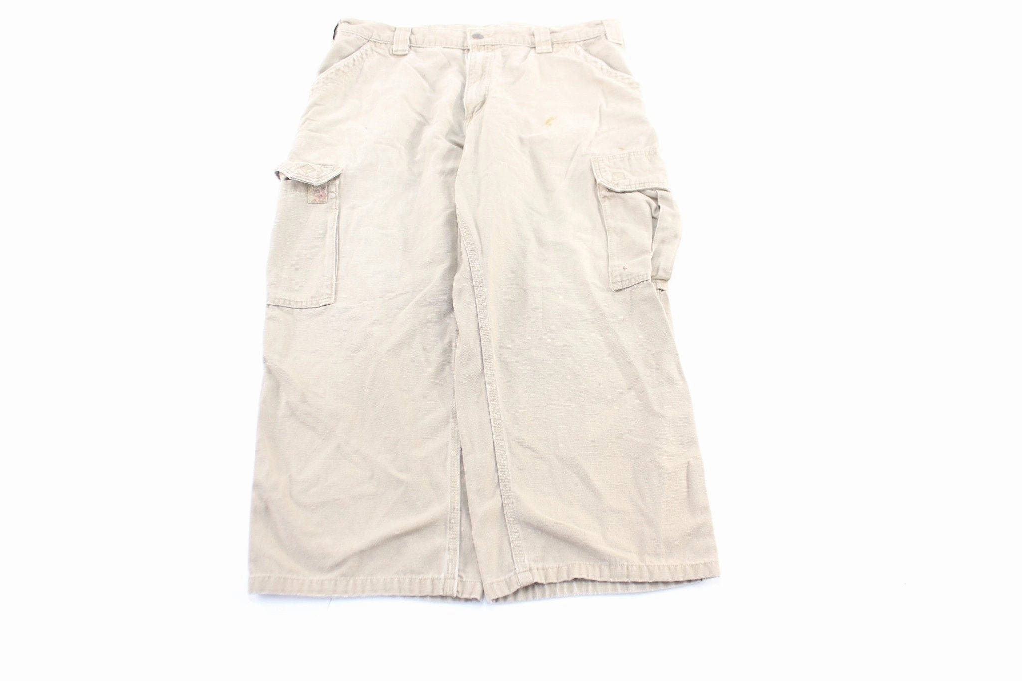 Carhartt Logo Patch Beige Carpenter Pants Flexible Seam Seamless Waist Technology