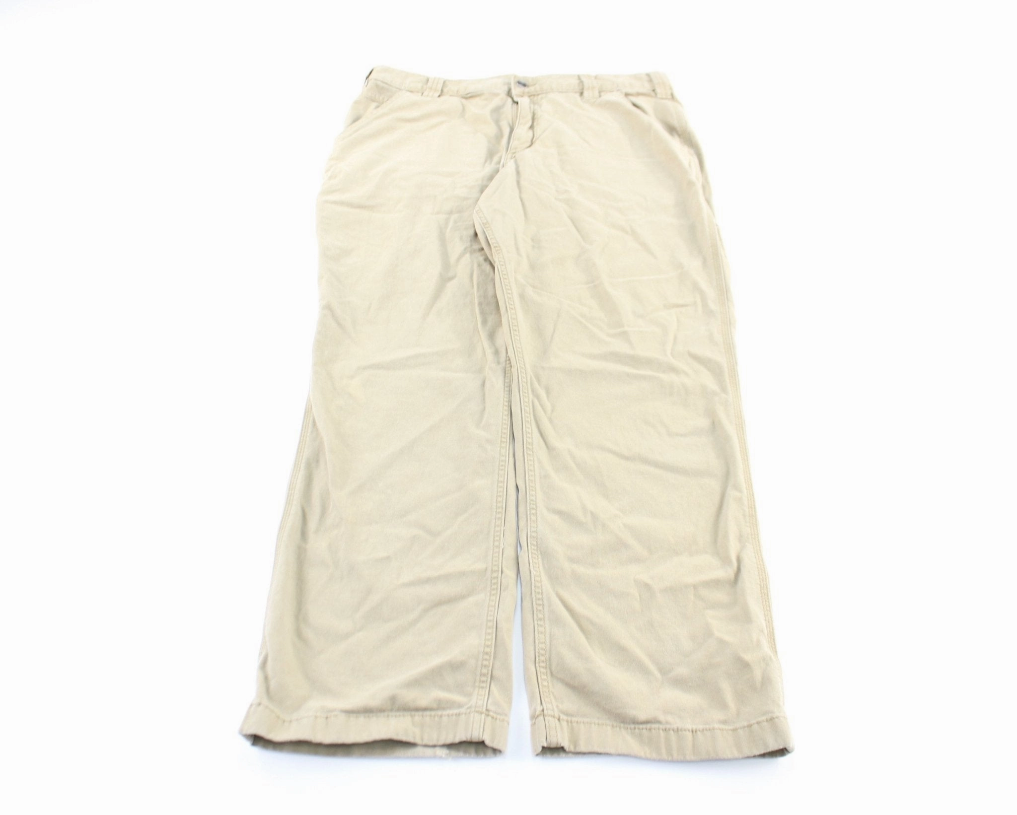 Carhartt Logo Patch Beige Pants Snug Waist Travel Friendly