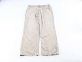 Casual Comfort Fit Carhartt Logo Patch Beige Pants