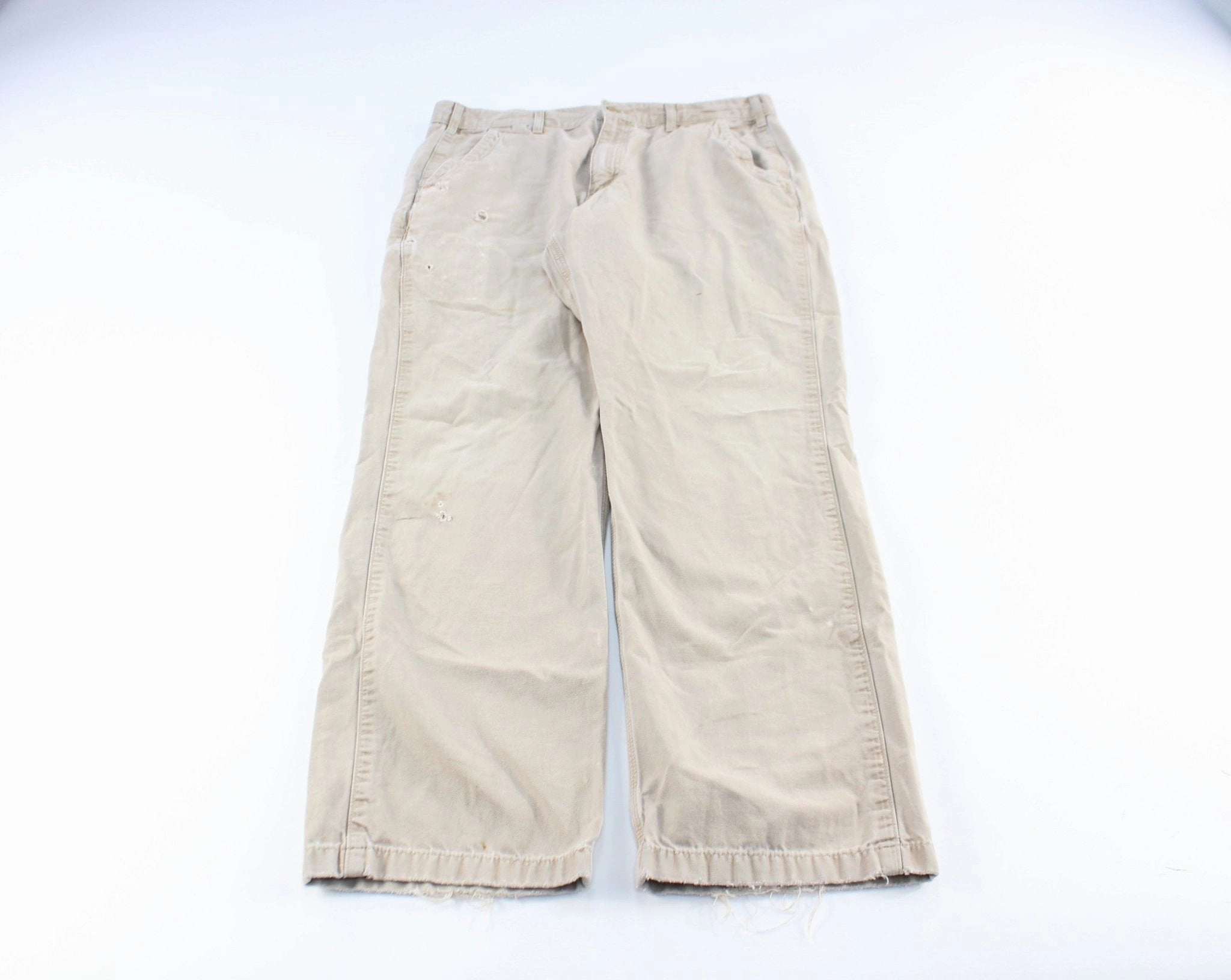 Carhartt Logo Patch Beige Pants Cozy Movement
