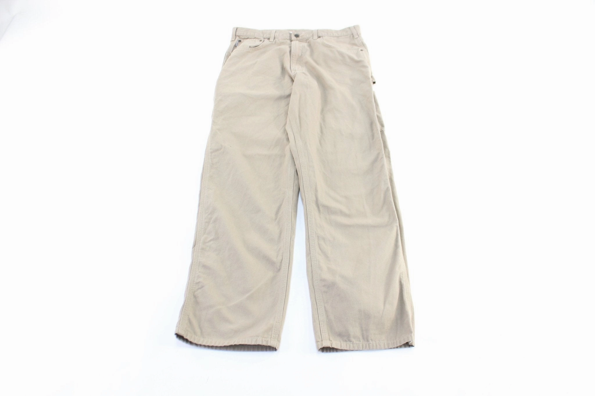Cooling Fabric Carhartt Logo Patch Beige Pants
