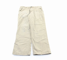 Layered Panel Design Carhartt Logo Patch Beige Pants