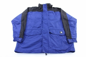 Adjustable Cuffs Recommendation Carhartt Logo Patch Black & Blue Zip Up Jacket