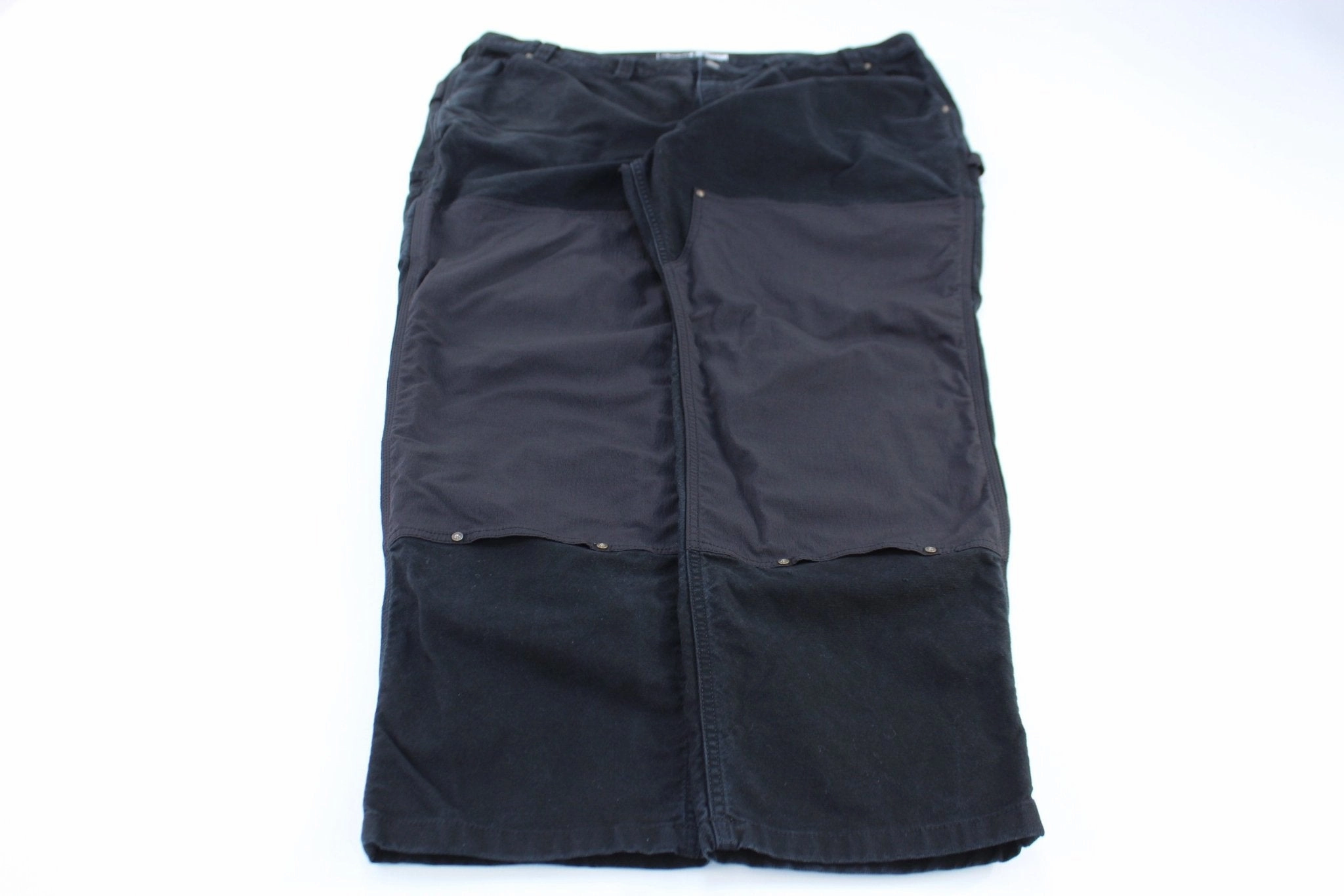 Travel Essential Everyday Must-have Carhartt Logo Patch Black Double Knee Pants