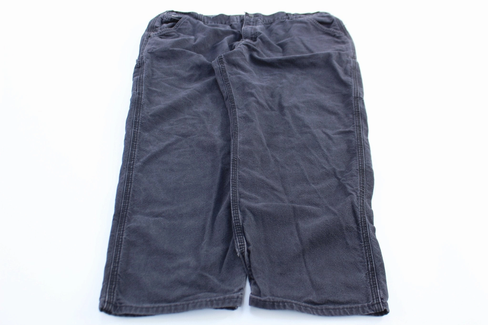 Carhartt Logo Patch Black Flame Resistant Pants Side slits