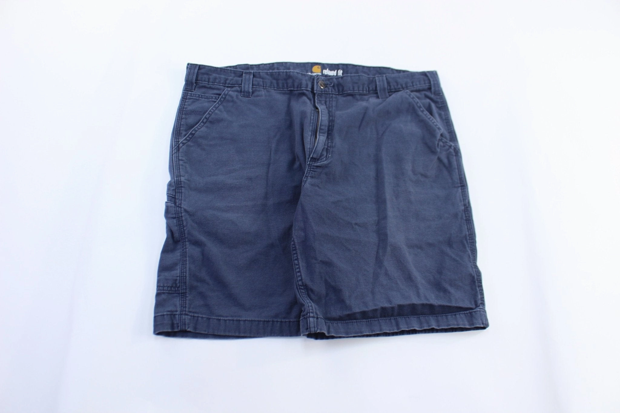 Carhartt Logo Patch Blue Carpenter Shorts Chic Comfort