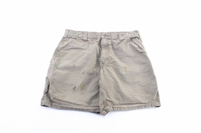 Carhartt Logo Patch Brown Carpenter Shorts Street Active