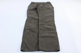 Carhartt Logo Patch Dark Coffee Relaxed Fit Pants Flat Lock Stitching