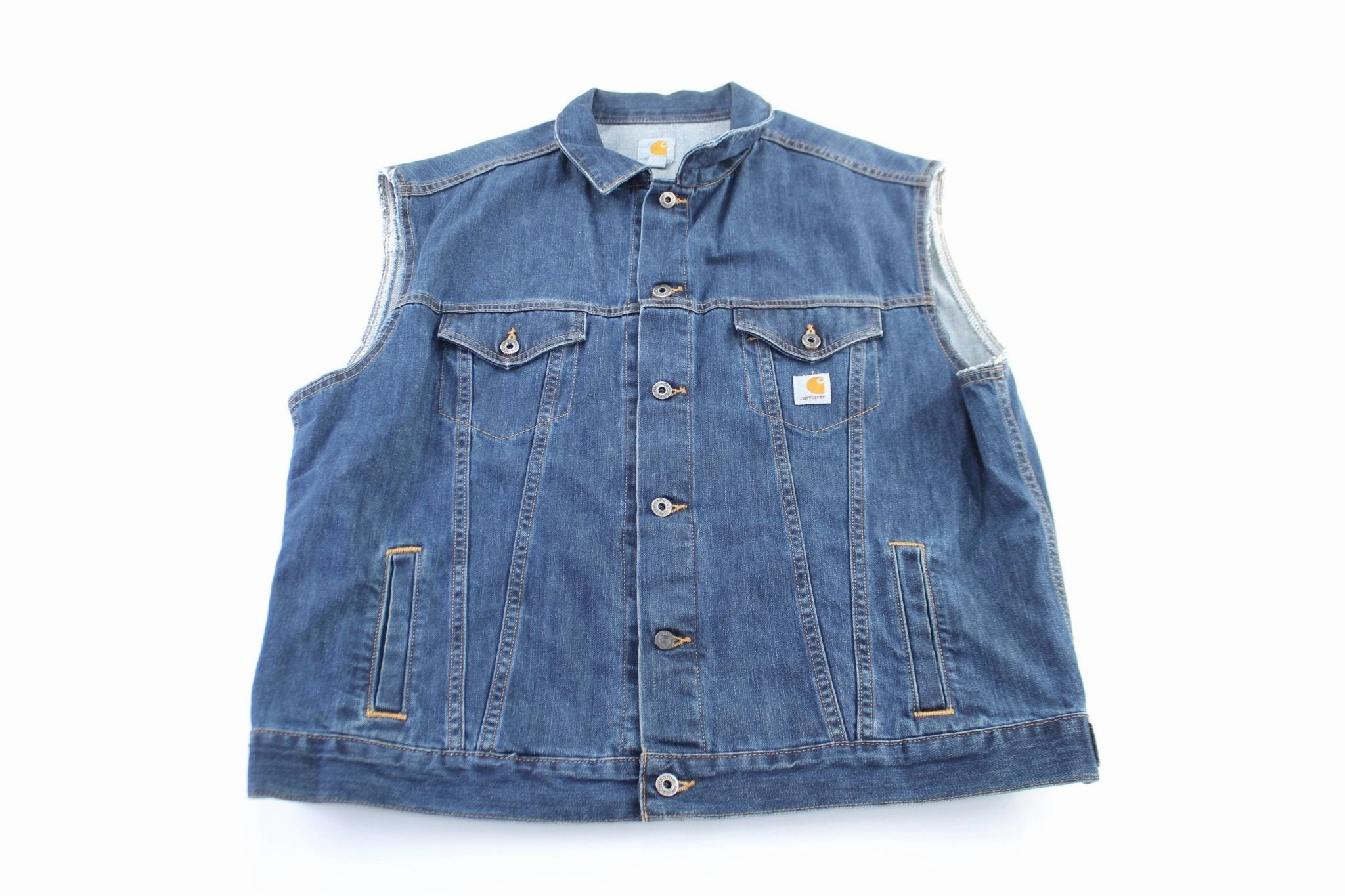Carhartt Logo Patch Dark Wash Denim Vest Gender - neutral Valentine's look
