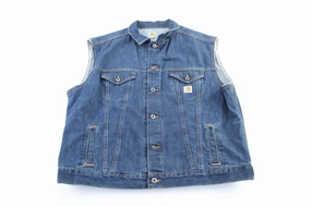 Carhartt Logo Patch Dark Wash Denim Vest Gender - neutral Valentine's look