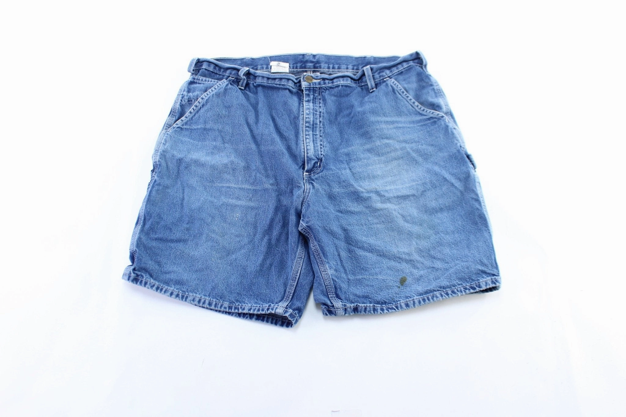 Carhartt Logo Patch Denim Carpenter Shorts Utility Style Flexibility Built-In