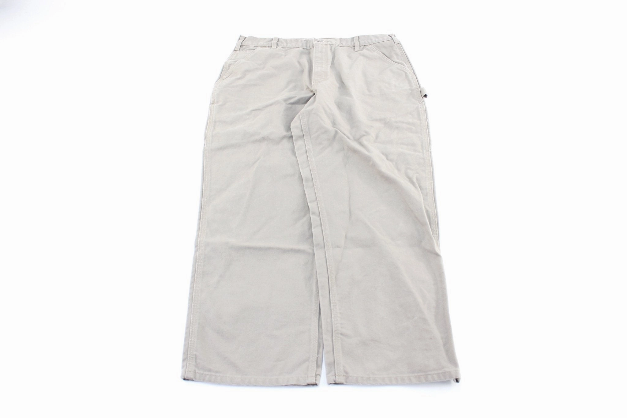 Flexible Waistband Double Layered Hem Carhartt Logo Patch Desert Carpenter Pants