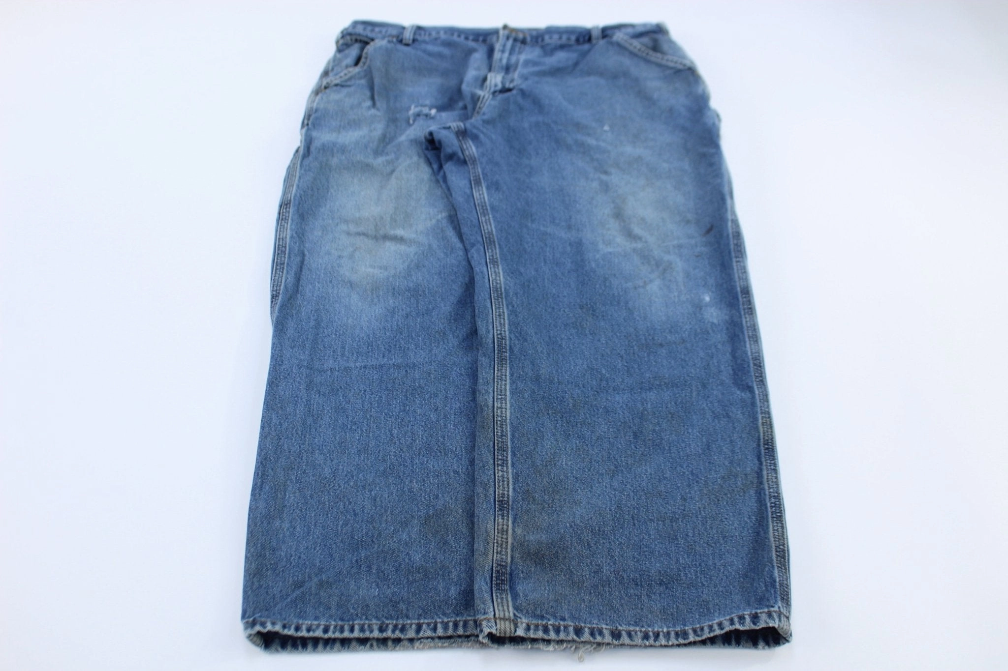 Quality Material Snag Proof Fabric Carhartt Logo Patch Dunagree Fit Denim Jeans