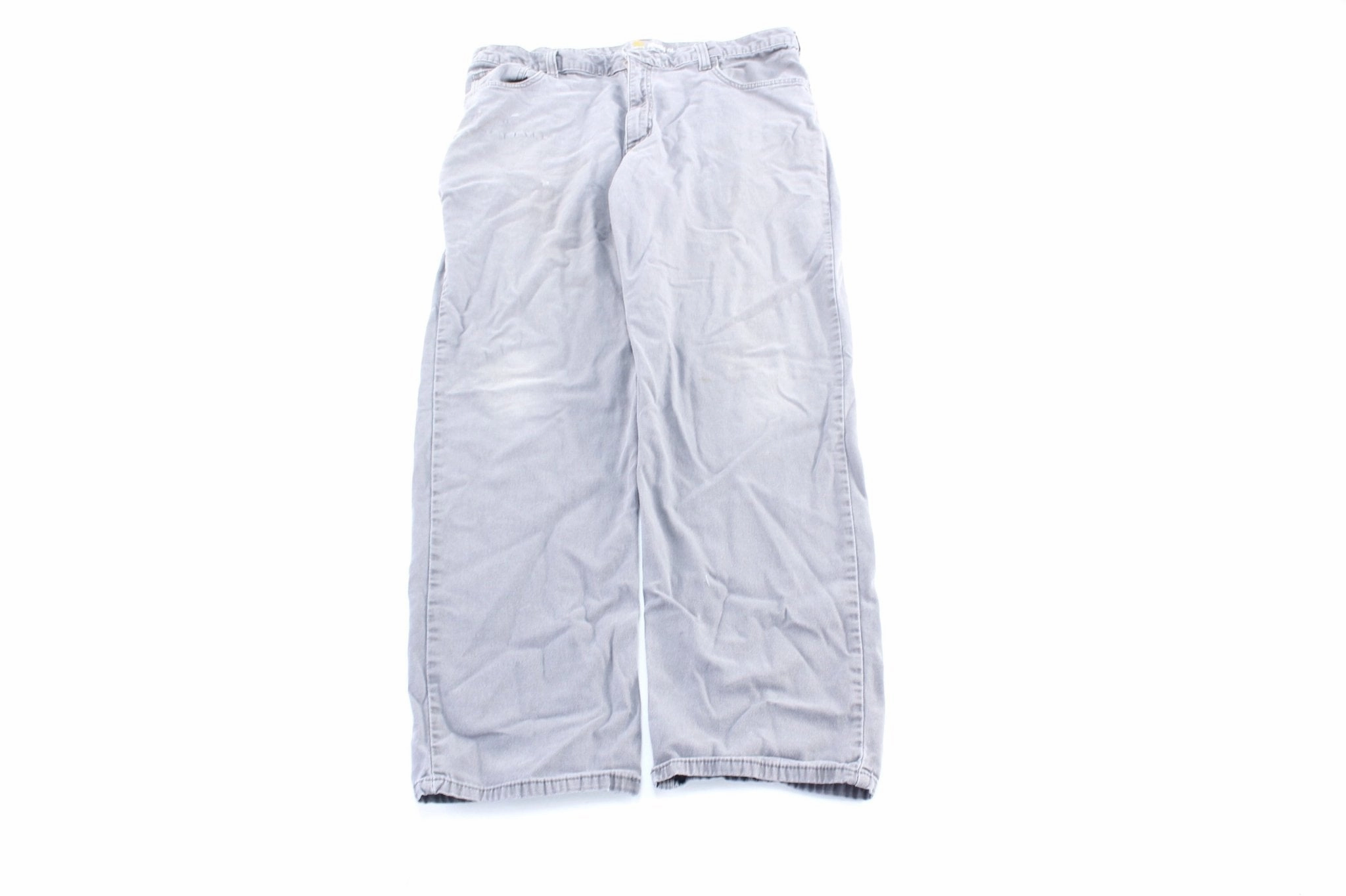 Carhartt Logo Patch Grey Carpenter Pants Polyester fabric anti slip grip