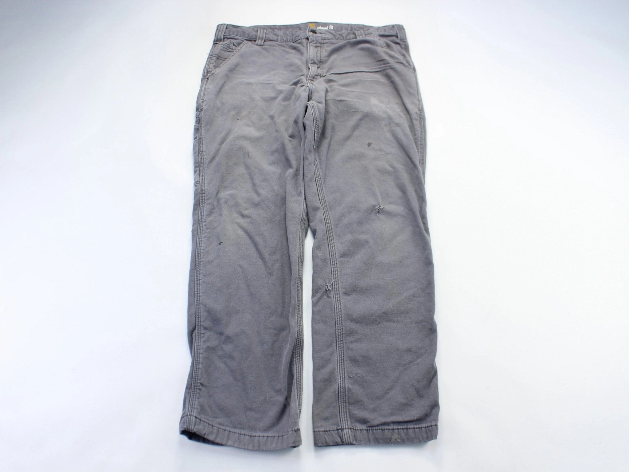 Carhartt Logo Patch Grey Carpenter Pants Body Friendly