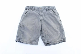 elastic waistband Carhartt Logo Patch Grey Carpenter Shorts