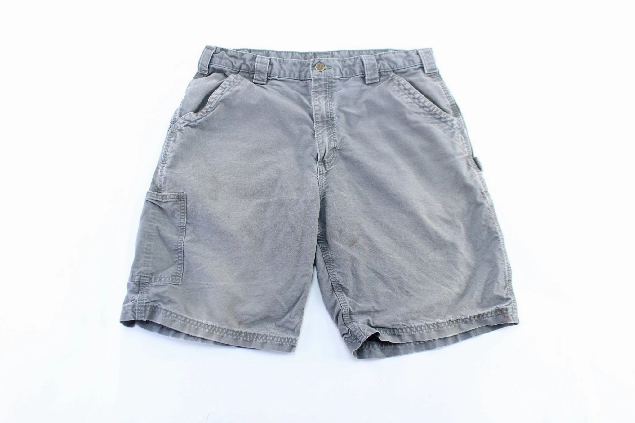elastic waistband Carhartt Logo Patch Grey Carpenter Shorts