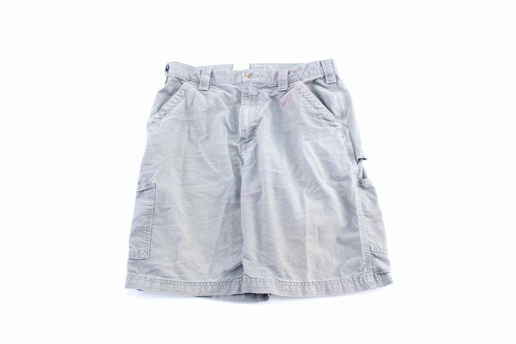 Cozy Lining Carhartt Logo Patch Grey Carpenter Shorts