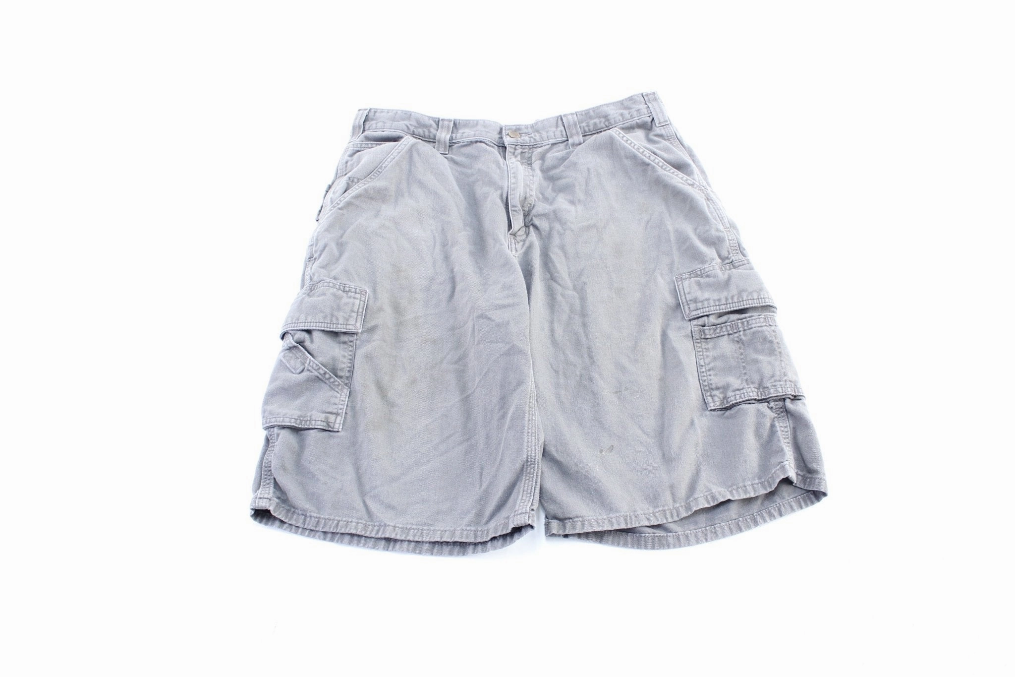 Carhartt Logo Patch Grey Carpenter Shorts QuickReleaseClosures