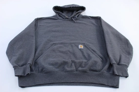 Wind Control Gender - neutral Carhartt Logo Patch Grey Original Fit Pullover Hoodie