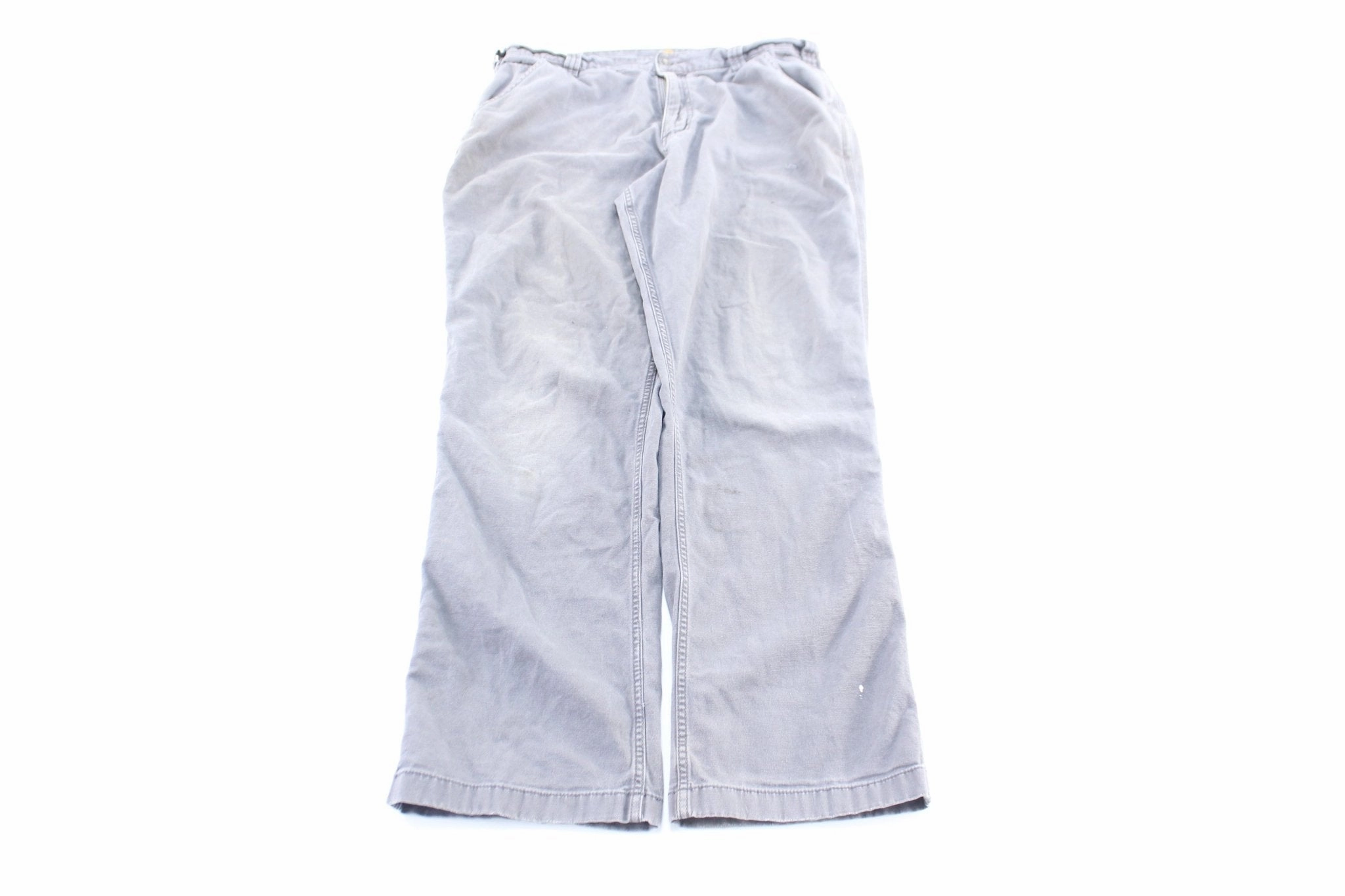 Cozy and Soft Carhartt Logo Patch Grey Pants