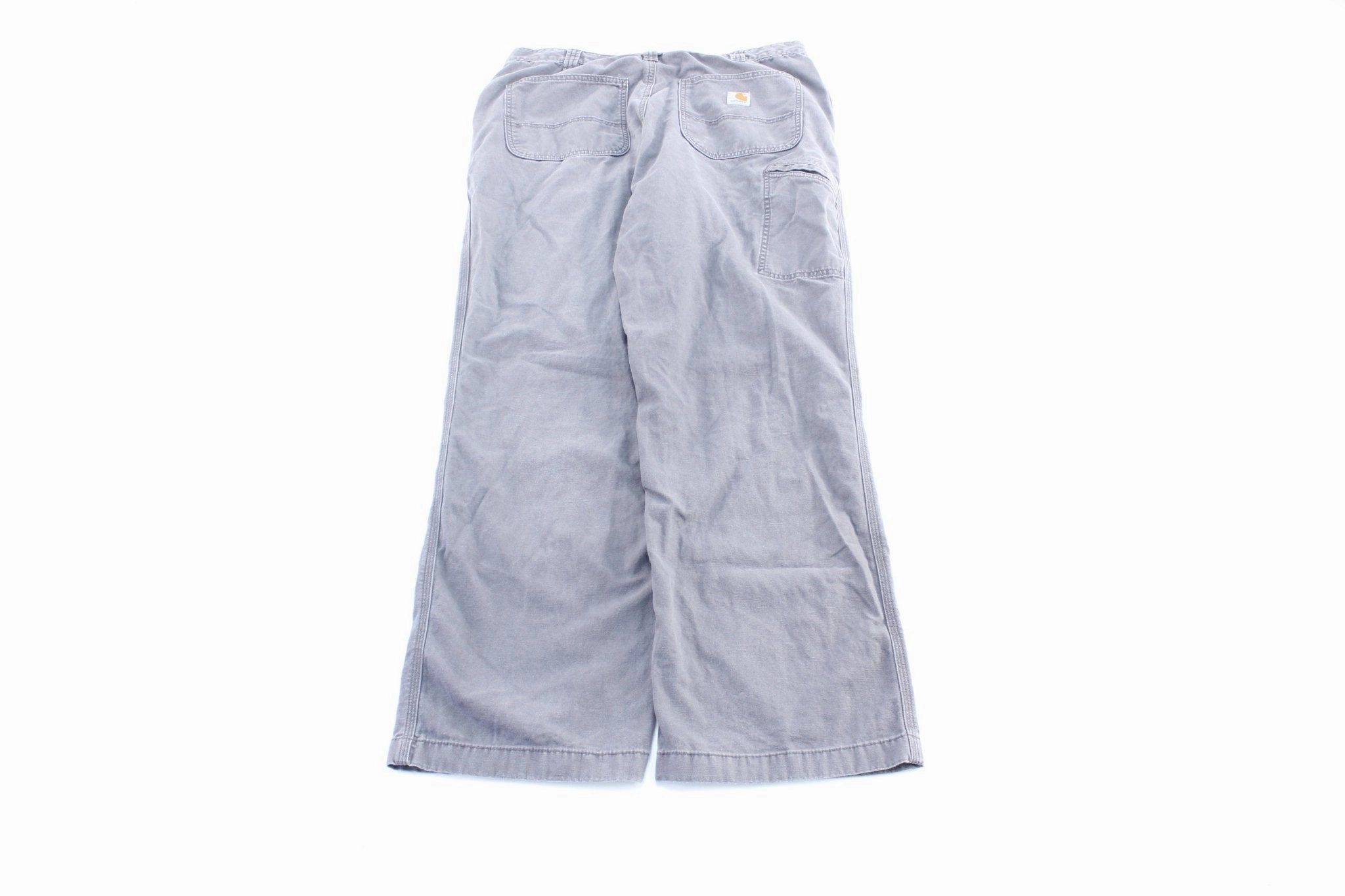 Carhartt Logo Patch Grey Pants Casual Vibe