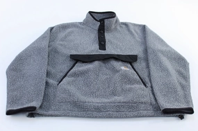 Carhartt Logo Patch Grey Relaxed Fit Fleece Pullover Sticker