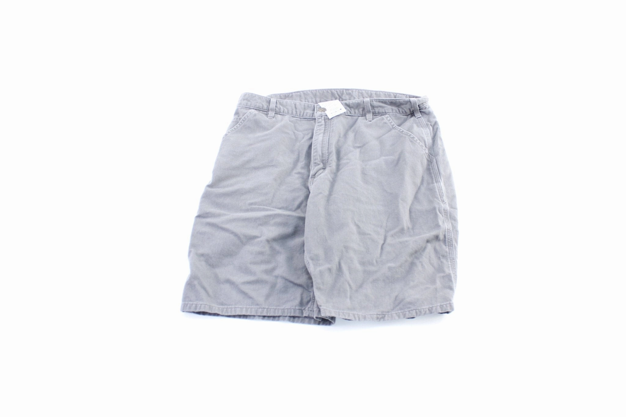 Carhartt Logo Patch Grey Shorts Zero Waste Manufacturing