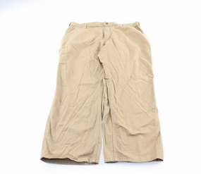Smooth Texture Carhartt Logo Patch Kahki Pants