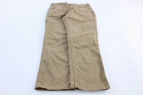 Anti Pilling Textile Carhartt Logo Patch Khaki Relaxed Fit Pants