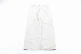 Carhartt Logo Patch Light Beige Carpenter Pants AbrasionResistantPanels Comfortable fit