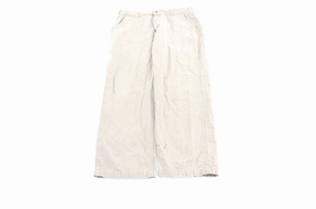 Sleek Waist Sporty Style Carhartt Logo Patch Light Beige Carpenter Pants