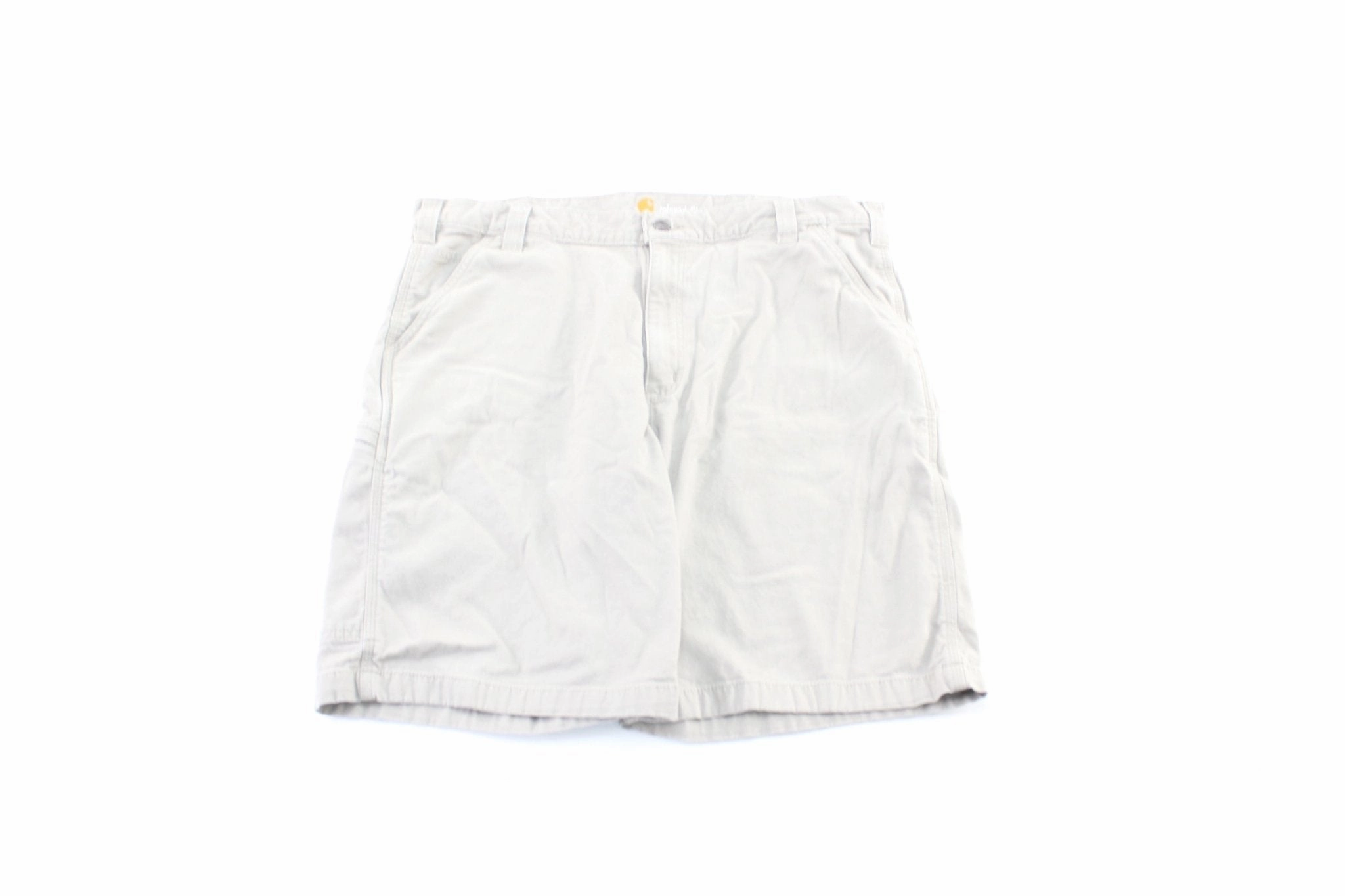 Easy Layer Carhartt Logo Patch Light Beige Carpenter Shorts