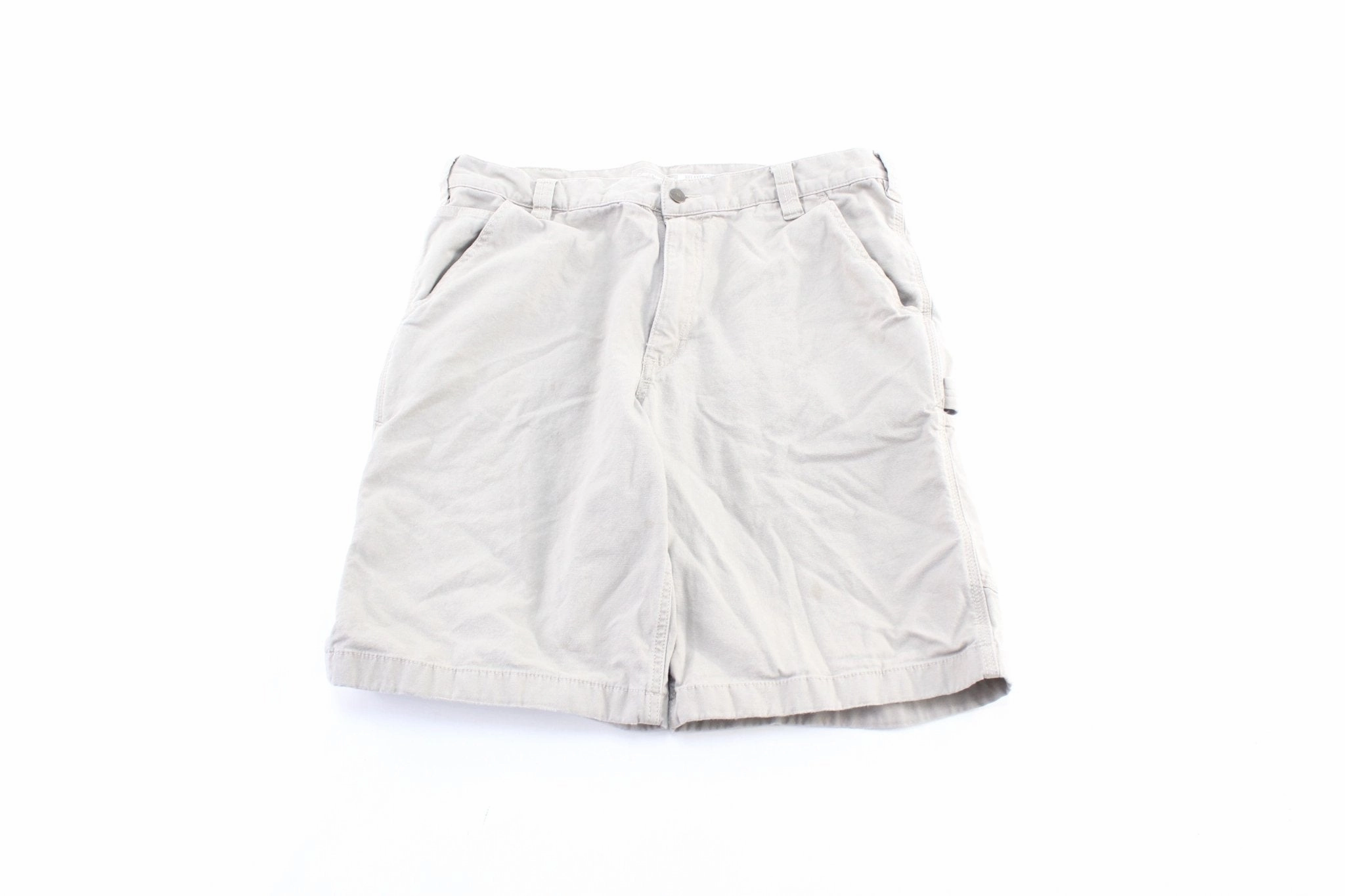 Carhartt Logo Patch Light Beige Carpenter Shorts Performance Gear Essential Layer