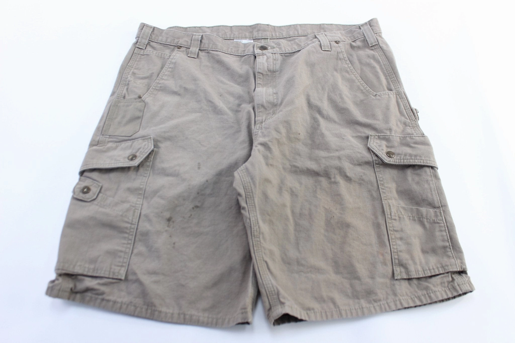 Timeless Appeal Carhartt Logo Patch Light Brown Cargo Shorts