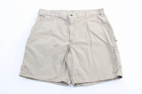 Carhartt Logo Patch Light Khaki Carpenter Shorts No Fuss Fit