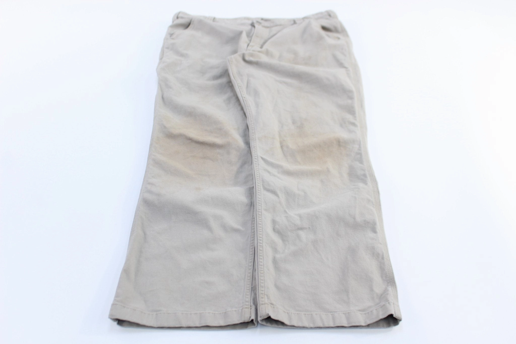 Carhartt Logo Patch Light Khaki Relaxed Fit Pants Core Style