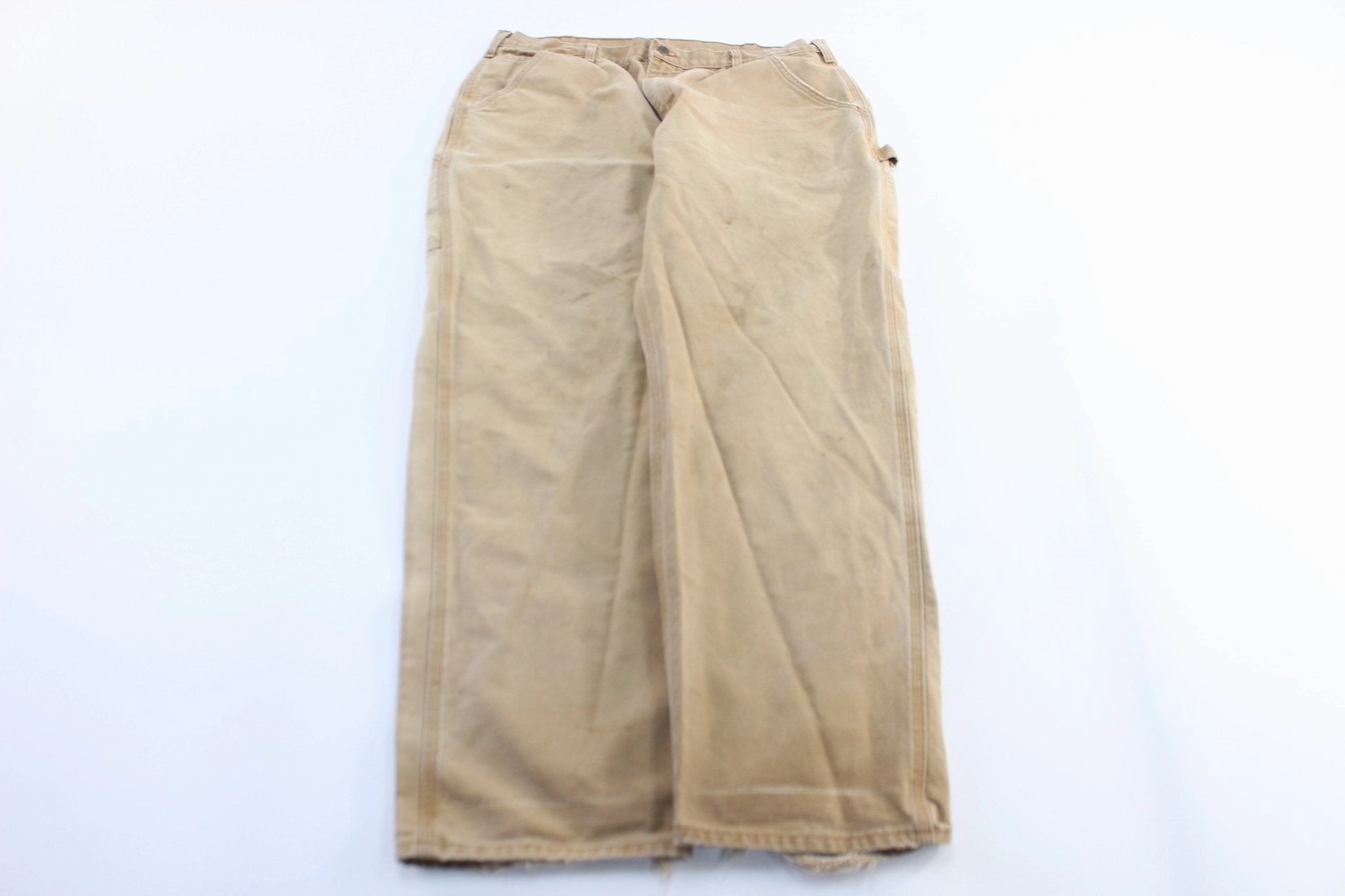 Tough Flex Smart Fit Carhartt Logo Patch Light Tan Carpenter Pants